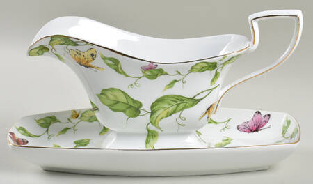 Butterfly Garden Gravy Boat & Underplate