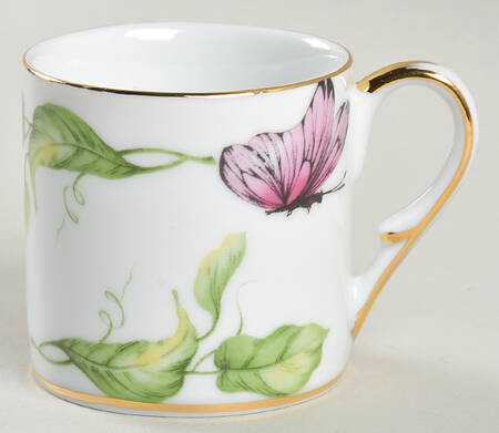 Butterfly Garden Flat Demitasse Cup