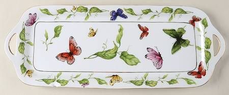 Butterfly Garden 16" Handled Tray