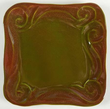 Free Form Paprika Square Dinner Plate
