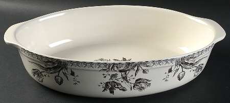 Tulipes Noires 15" Oval Baker