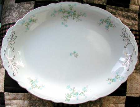 Forget Me Not 14" Oval Serving Platter