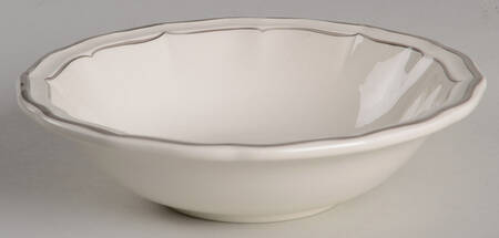 Filets Chocolats (Gray and Taupe) Rim Cereal Bowl