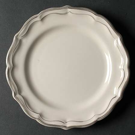 Filets Chocolats (Gray and Taupe) Salad/Dessert Plate