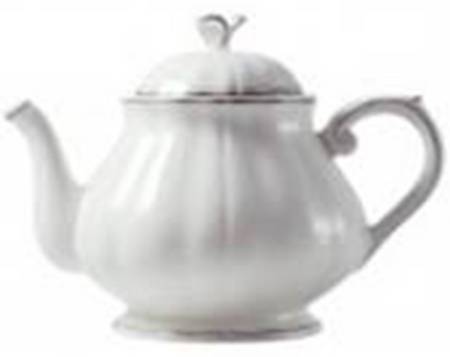 Filets Chocolats (Gray and Taupe) Teapot & Lid