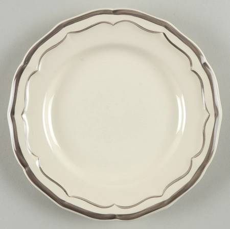 Filets Chocolats (Gray and Taupe) Bread & Butter Plate