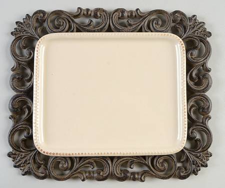 Cream Metal Stand & Insert for 9pc Creamer/Sugar Set