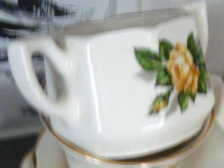 Georgian Rose Open Sugar Bowl