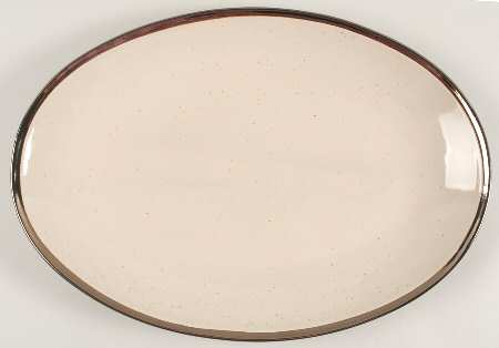 Caterina Cream 16" Oval Serving Platter