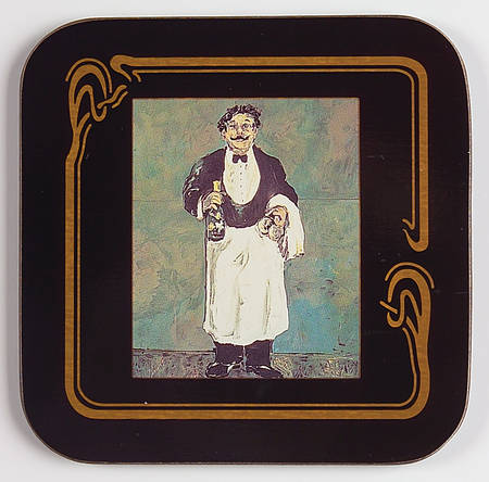 Les Chefs&Les Garcons De La Belle Epoque Square Corkback Coaster