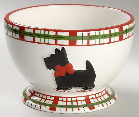 Scottie Plaid Coupe Cereal Bowl
