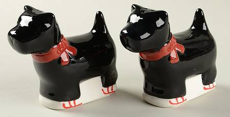 Scottie Plaid Salt & Pepper Set