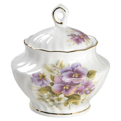Pansy Sugar Bowl & Lid