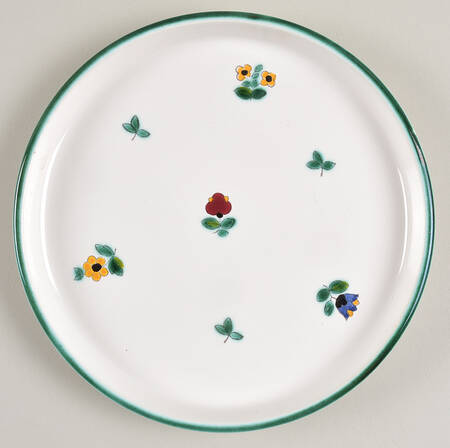 Scattered Blossom Green (Coupe) Dessert/Pie Plate