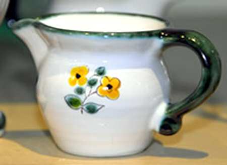 Scattered Blossom Green (Coupe) Mini Creamer