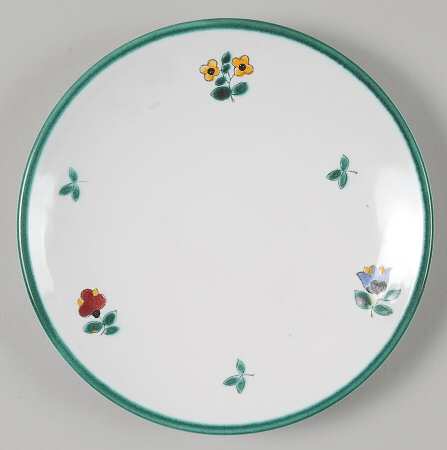 Scattered Blossom Green (Coupe) Saucer for Flat Cup