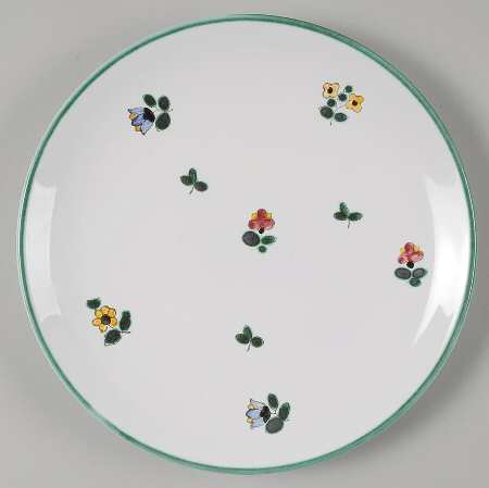 Scattered Blossom Green (Coupe) Dessert/Pie Plate