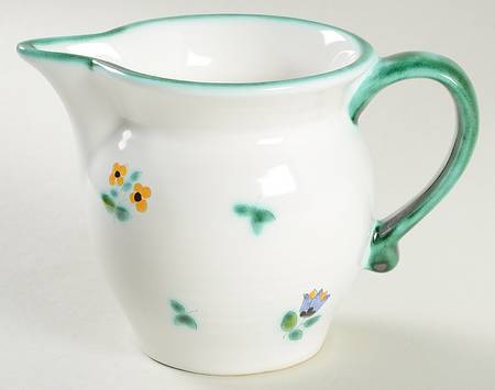 Scattered Blossom Green (Coupe) Creamer