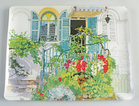 De Paris a Giverny 14" Acrylic Rectangular Tray