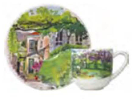 De Paris a Giverny Espresso Cup and Saucer Set