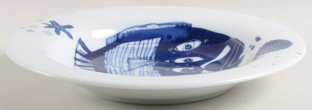 Ocean (Blue) Large Rim Soup Bowl
