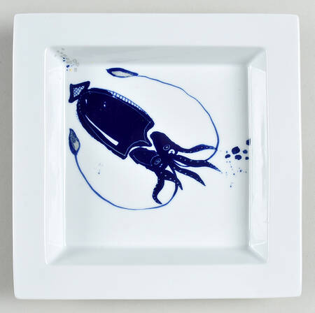 Ocean (Blue) Square Salad Plate