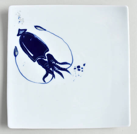 Ocean (Blue) Square Salad Plate