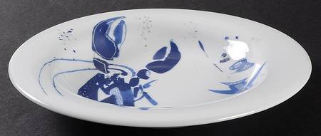 Ocean (Blue) Large Rim Soup Bowl