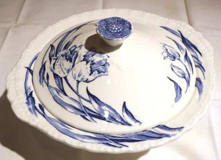 The Tulip Blue Tureen &  Lid