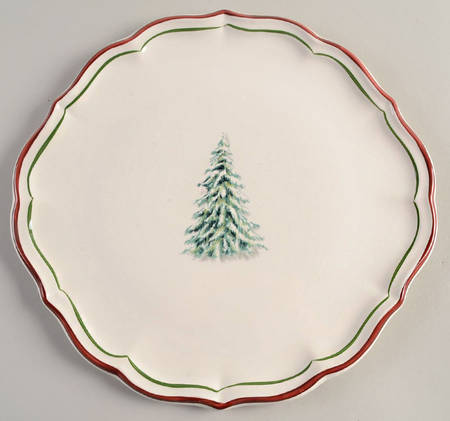 Filets Noel (Christmas Tree) Cake Plate