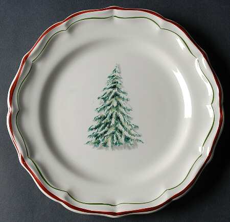 Filets Noel (Christmas Tree) Salad/Dessert Plate