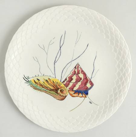 Grand Crustaces (Embossed Scale Border) Dinner Plate