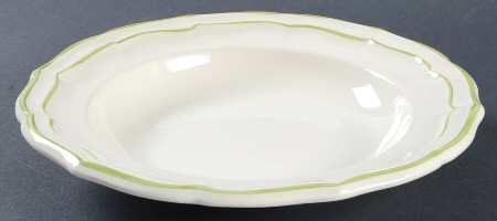 Filets Vert (GREEN) Large Rim Soup Bowl