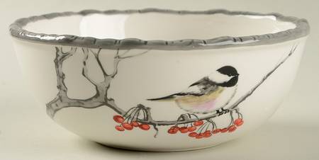 Winter Chickadee Coupe Cereal Bowl