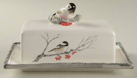 Winter Chickadee 1/4 Lb Covered Butter