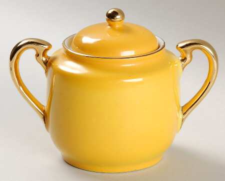 GCA25 Yellow Sugar Bowl & Lid by Gold Castle