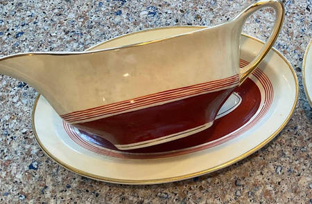 Sunrise Gravy Boat & Underplate by Grays Pottery