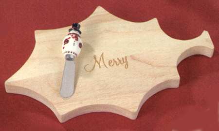 Winter Setting Cheese & Cracker Board with Spreader
