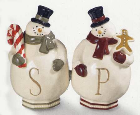 Winter Setting Figural Salt & Pepper Set
