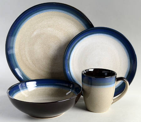 Couture Bands Blue 4 Piece Place Setting