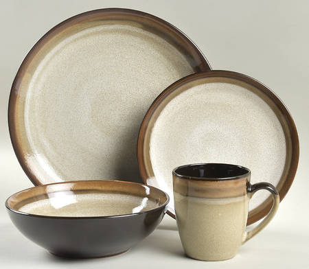 Couture Bands Brown 4 Piece Place Setting