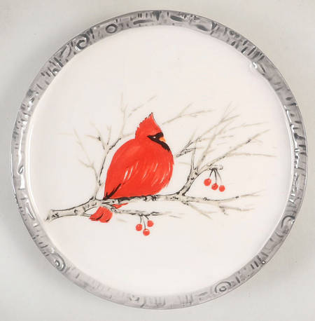 Winter Cardinal Appetizer Plate