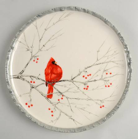 Winter Cardinal Dinner Plate