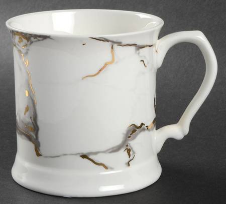 Grey Gold Marble Mug