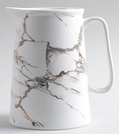 Grey Gold Marble 48 Oz Pitcher