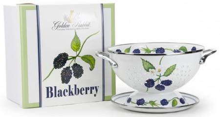 Garden Colanders Enamelware 1.5 Quart Colander & Drip Plate Set