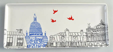 Ca C'est Paris Oblong Tray 14"