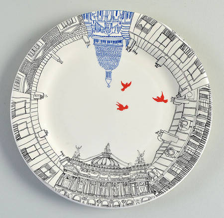 Ca C'est Paris Salad/Dessert Plate