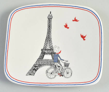 Ca C'est Paris 7" Rectangular Plate