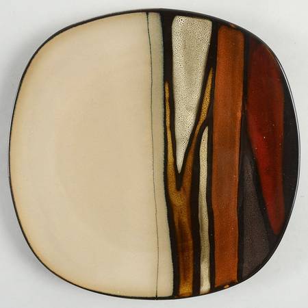 Matrice Red Salad Plate by Gibson Designs
